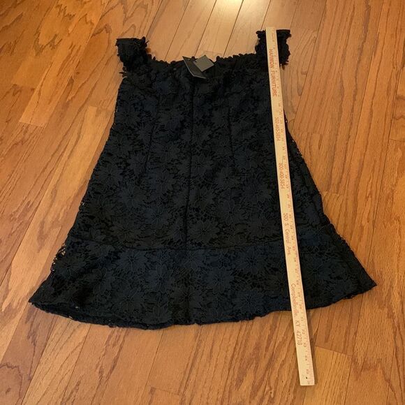 AUXO collection XXL black lace over lining mini dress - Picture 3 of 12